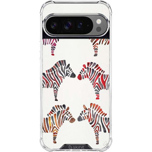 Rainbow Zebras by Cat Coq Google Pixel 10 Pro XL Clear Case